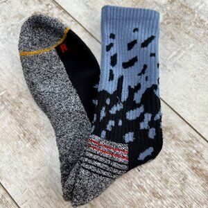 Blue & Black with Speckled Pattern Mens Sock